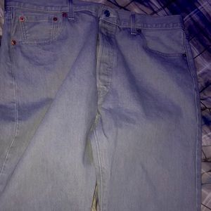 Levis Size 38 by 34 silver grey 501s rigid